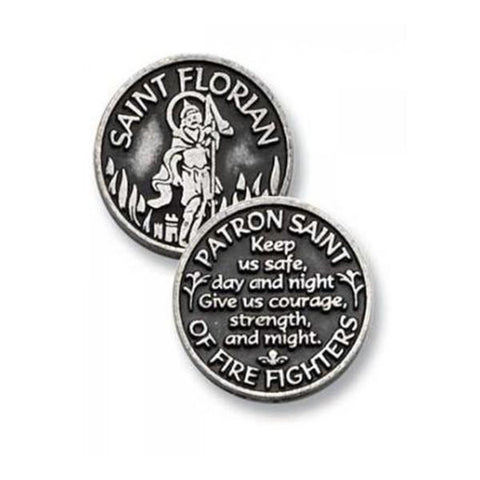 Saint Florian Pewter Pocket Token PT406 - Centerville C&J Connection, Inc.