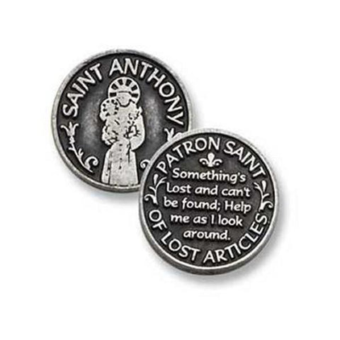 Saint Anthony Pewter Pocket Token PT407 - Centerville C&J Connection, Inc.