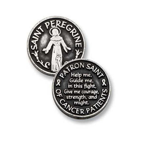 Saint Peregrine - Cathedral Art Pewter Pocket Token - Centerville C&J Connection, Inc.