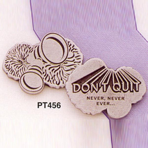 Cheerleading / Don't Quit Pewter Pocket Token PT456 - Centerville C&J Connection, Inc.