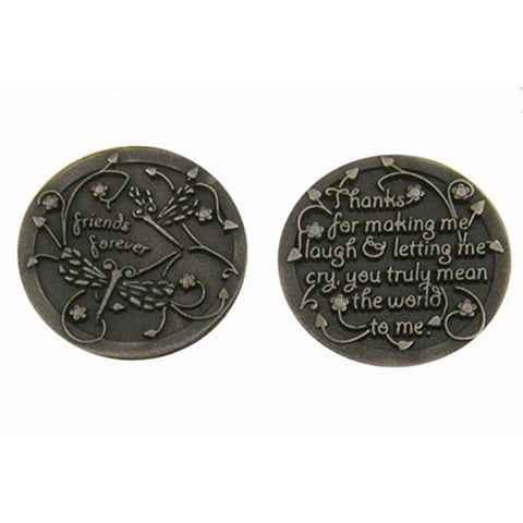 Friends Forever Pewter Pocket Token PT466 - Centerville C&J Connection, Inc.
