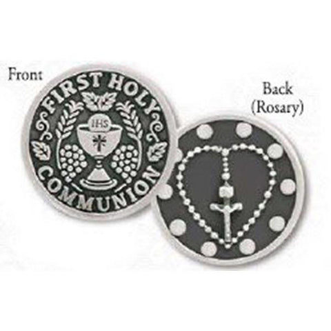 Communion Rosary Pewter Pocket Token PT570 - Centerville C&J Connection, Inc.