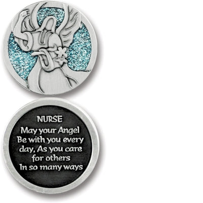 Nurse Angel Enameled Companion Coin / Pocket Token PT641 - Centerville C&J Connection, Inc.