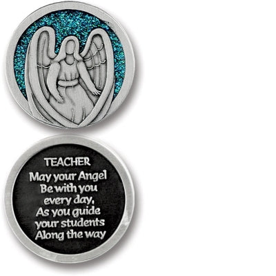 Teacher Angel Enameled Companion Coin / Pocket Token - Centerville C&J Connection, Inc.