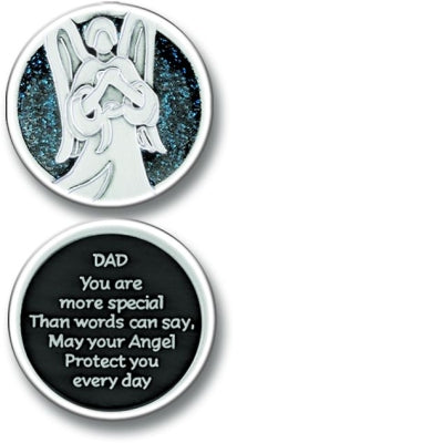 Dad Angel Enameled Companion Coin / Pocket Token PT668 - Centerville C&J Connection, Inc.