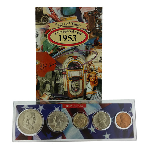 1953 Year Coin Set & Greeting Card : 68th Birthday or 68th Anniversary Gift - Centerville C&J Connection, Inc.