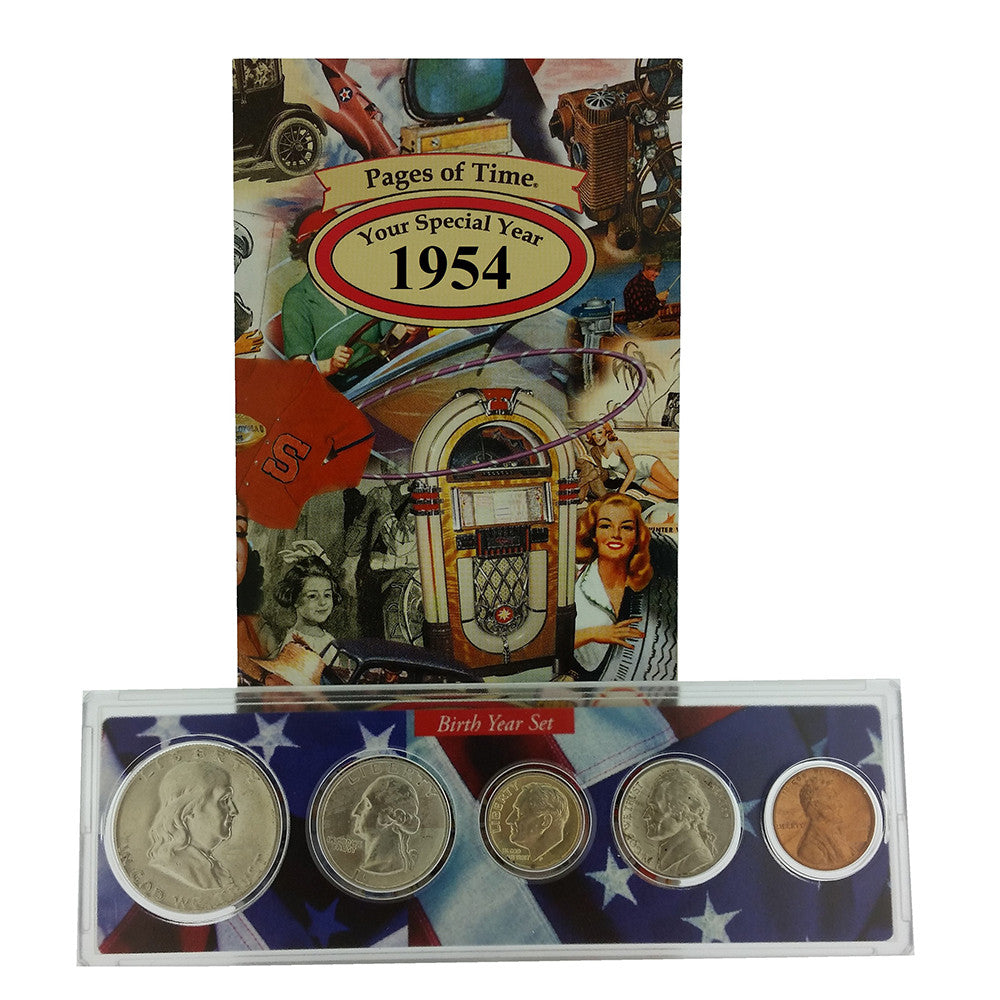 1954 Year Coin Set & Greeting Card : 67th Birthday or 67th