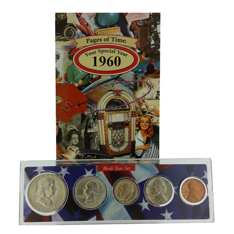 1960 Year Coin Set & Greeting Card : 61st Birthday or Anniversary Gift - Centerville C&J Connection, Inc.