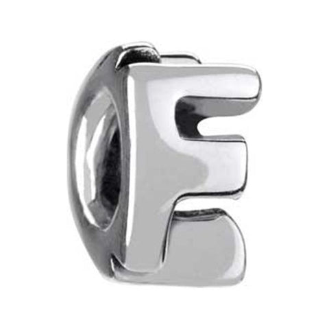 Silver Bead - Letter "F" - Chamilia - Centerville C&J Connection, Inc.