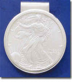 United States Hinge Back Coin Money Clip - Silver American Eagle (40mm) - No Coin - Centerville C&J Connection, Inc.