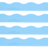 MAHJONG RACK PUSHER ADD ON-MAGNETIC | Premium Acrylic Set(4): Solid-Wavy-Macaron Blue