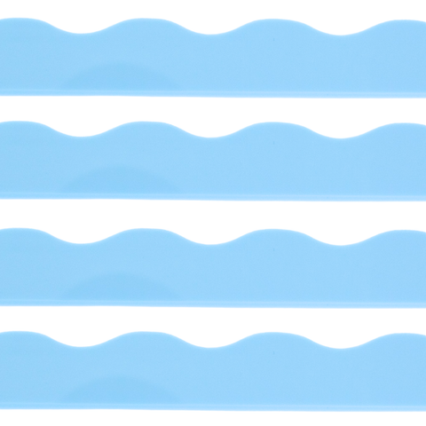 MAHJONG RACK PUSHER ADD ON-MAGNETIC | Premium Acrylic Set(4): Solid-Wavy-Macaron Blue