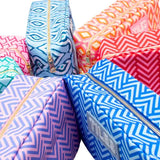 Premium Mahjong Tile Bags  |  Fits Most Large Tile Sets  : Stripes- Pink & Red Tile Bag