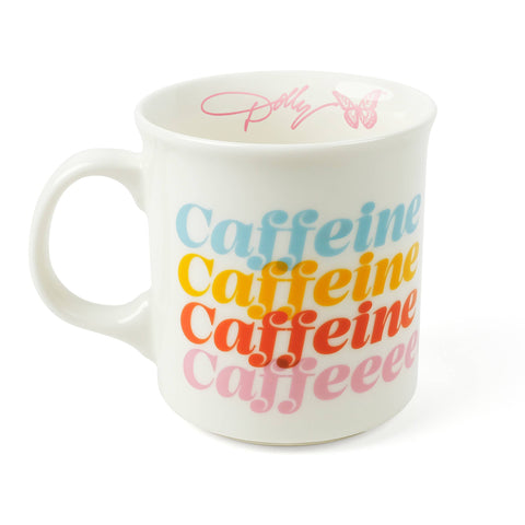 Dolly Parton Mug, CAFFEINE CAFFEINE, 16-Ounce Ceramic