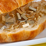 Gold or Silver Butter Charm Bar Pendant, Foodie: Gold