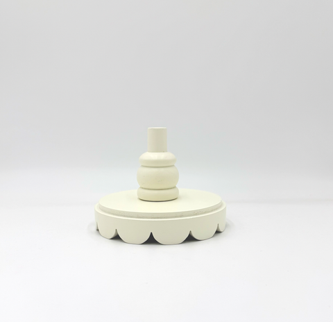 White Scalloped Topper Base Only