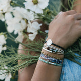 "Flourish" Natural Butterfly Hair Tie Bracelets: Small