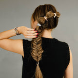 "Wild" Animal Print with Pink Accent Hair Tie Bracelets: Small