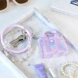 Case-Mate Jelly Tote Bag Keychain - Charm for Tote Bags: Ballet Pink Bow