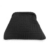 Pattern Knit Cosmetic Bag Beach Knit Clutch: Red / M