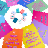MAHJONG SHUFFLE CARD  |  Scalloped Edges & Bright Colors  |  Sized to Store with Mahjong League Cards: 02- PINK- LOVE LANGUAGE
