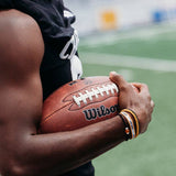 "Game Day" Black & Gold Hair Tie Bracelets: Medium