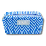 Premium Mahjong Tile Bags  |  Fits Most Large Tile Sets  : Stripes- Pink & Red Tile Bag