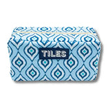 Premium Mahjong Tile Bags  |  Fits Most Large Tile Sets  : Geometric-Green Tile Bag