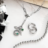 Gold or Silver Pave Football Charm Bar Pendant: Gold