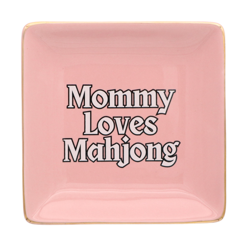 Square Trinket Tray Mommy Loves Mahjong