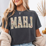 MAHJ Mahjong Floral Comfort Colors T-Shirt : Blue Jean / XL