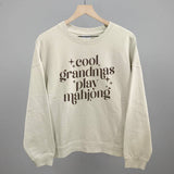 Cool Grandmas Play Mahjong: Oatmeal / XL / Sweatshirt