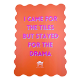 MAHJONG SHUFFLE CARD  |  Scalloped Edges & Bright Colors  |  Sized to Store with Mahjong League Cards: 08-PINK- MAHJONG MOOD