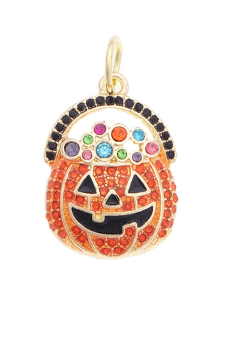 Bejeweled Jack-O'-Lantern Charm
