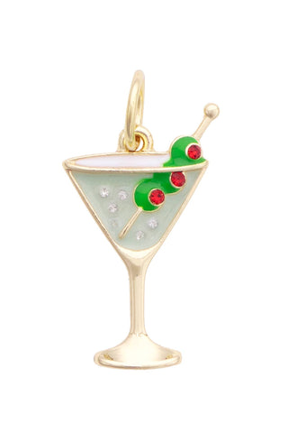 3 Olive Martini Charm in Multi