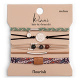 "Flourish" Natural Butterfly Hair Tie Bracelets: Small