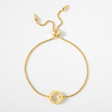 Gold or Silver Pendant Catcher Bolo Bracelet: Gold