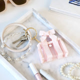 Case-Mate Jelly Tote Bag Keychain - Charm for Tote Bags: Tortoiseshell Bow