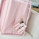 Case-Mate Jelly Tote Bag Keychain - Charm for Tote Bags: Ballet Pink Bow