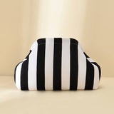 Stripe Knit Cosmetic Bag Geo Pattern Storage Clutch: BluePink / M