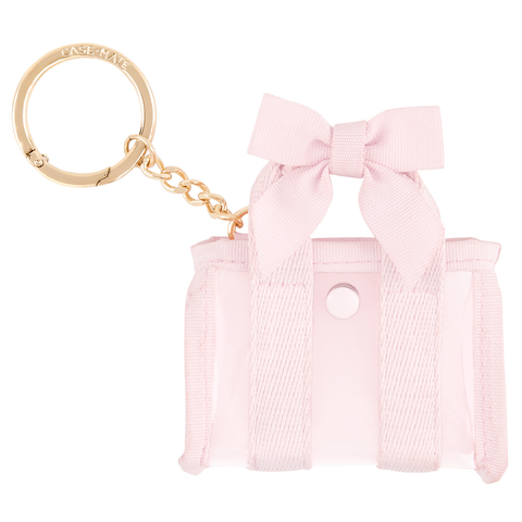 Case-Mate Jelly Tote Bag Keychain - Charm for Tote Bags: Ballet Pink Bow