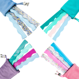 Velvet Mahjong Pusher Bag  |  Fits up to 16 Extra Pushers: Hydrangea Blue