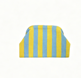 Stripe Knit Cosmetic Bag Checkered Knit Clutch: CZBlue / M