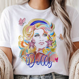 Country Western Dolly Nashville Music City Graphic Tee: Cream / Medium