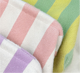 Striped Knit Cosmetic Bag Plush Knit Clutch: Yellow / M