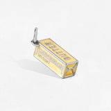 Gold or Silver Butter Charm Bar Pendant, Foodie: Gold