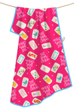 Mahjong- Microfiber Waffle Weave Tea Towel