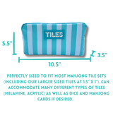 Premium Mahjong Tile Bags  |  Fits Most Large Tile Sets  : Geometric-Green Tile Bag