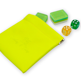 Coin, Dice, Extra Mahjong Tile Pouch  |  4x4" Bag  : Yellow