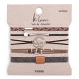 "Roam" Buffalo Charm Hair Tie Bracelets: Small